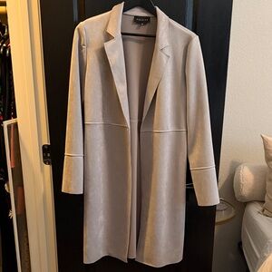 Premise Light Cream Open-Front Trench Coat NWOT